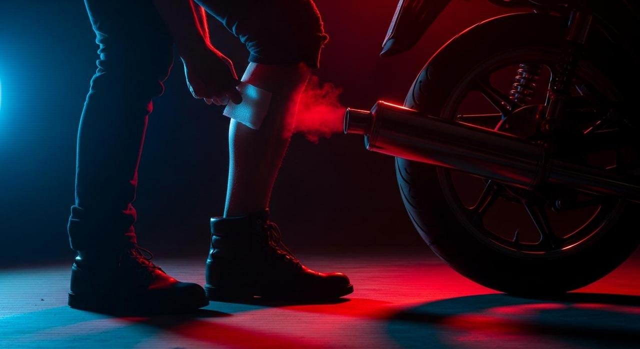 Cómo curar una quemadura con el caño de escape de la moto